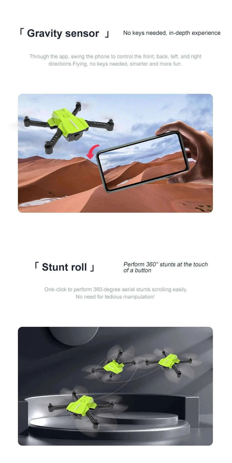 K10 Pocket 8K HD FPV Camera Drone with Visual Avoidance-Green no camera