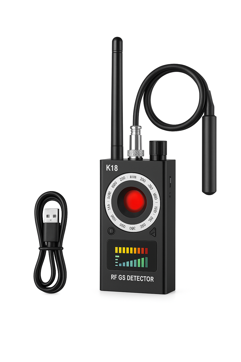 K18 Multi-function Anti-Candid Camera Wireless Lens Device Finder 1MHz-6.5GHz GSM Audio Bug GPS Signal RF Spy Tracker Detect