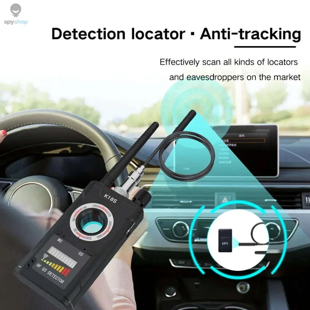 K18S RF Bug Detector – Hidden Camera Finder with Multi‑Mode Scanning-EU Plug