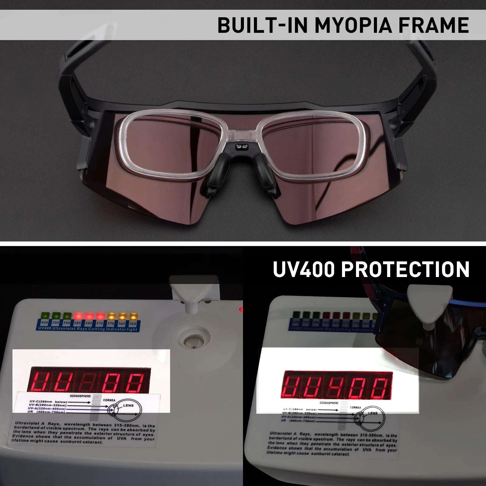 Kapvoe Polarized Cycling Sunglasses-KE9023-04 / 4 LENS