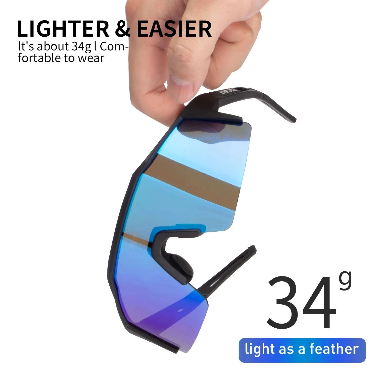 Kapvoe Polarized Cycling Sunglasses-KE9023-04 / 4 LENS
