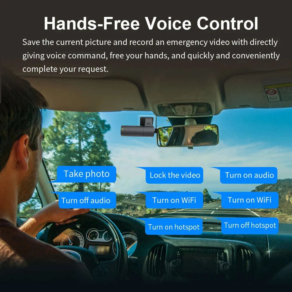 KAWA D6 2K Dash Cam with Voice Control and Night Vision-D6 Vocie Control / 32G