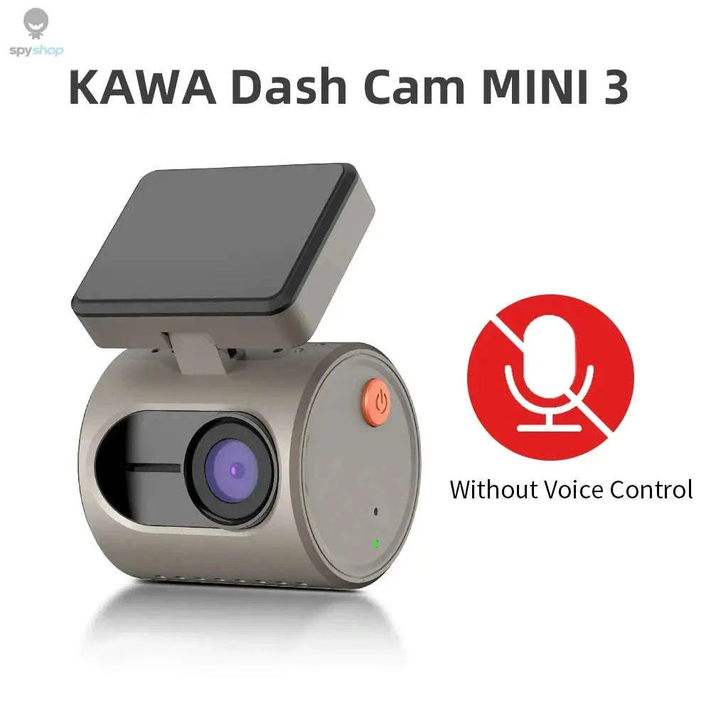 KAWA MINI 3 Dash Cam – 1296P QHD, Ultra-Compact, WiFi Voice Control-Voice Control / None