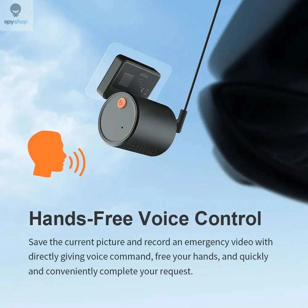 KAWA MINI 3 Dash Cam – 1296P QHD, Ultra-Compact, WiFi Voice Control-Voice Control / None