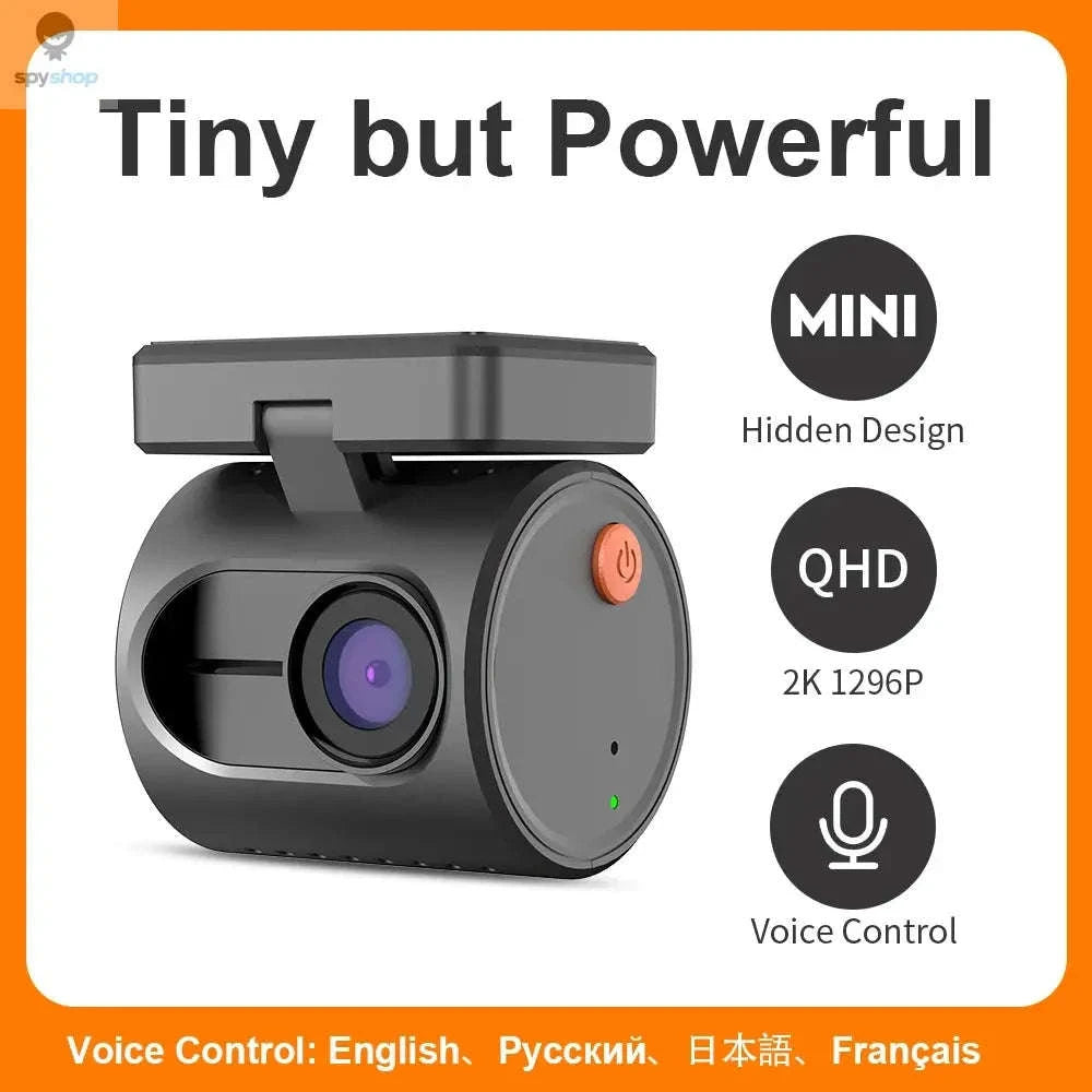 KAWA MINI 3 Dash Cam – 1296P QHD, Ultra-Compact, WiFi Voice Control-Voice Control / None