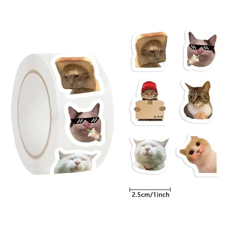 Kawaii Cat Stickers – 500PCS Cute Sticky Paper Labels-500PCS