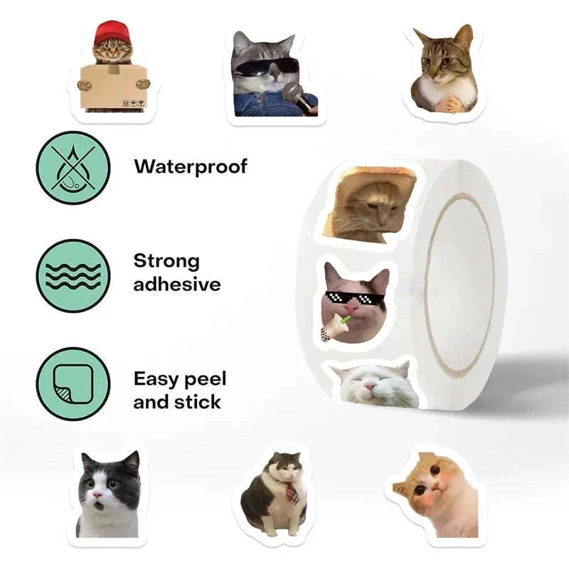 Kawaii Cat Stickers – 500PCS Cute Sticky Paper Labels-500PCS