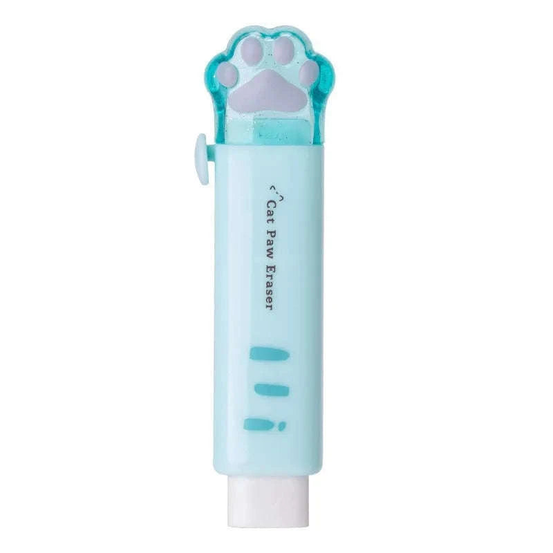 Kawaii Retractable Cat Eraser-Blue