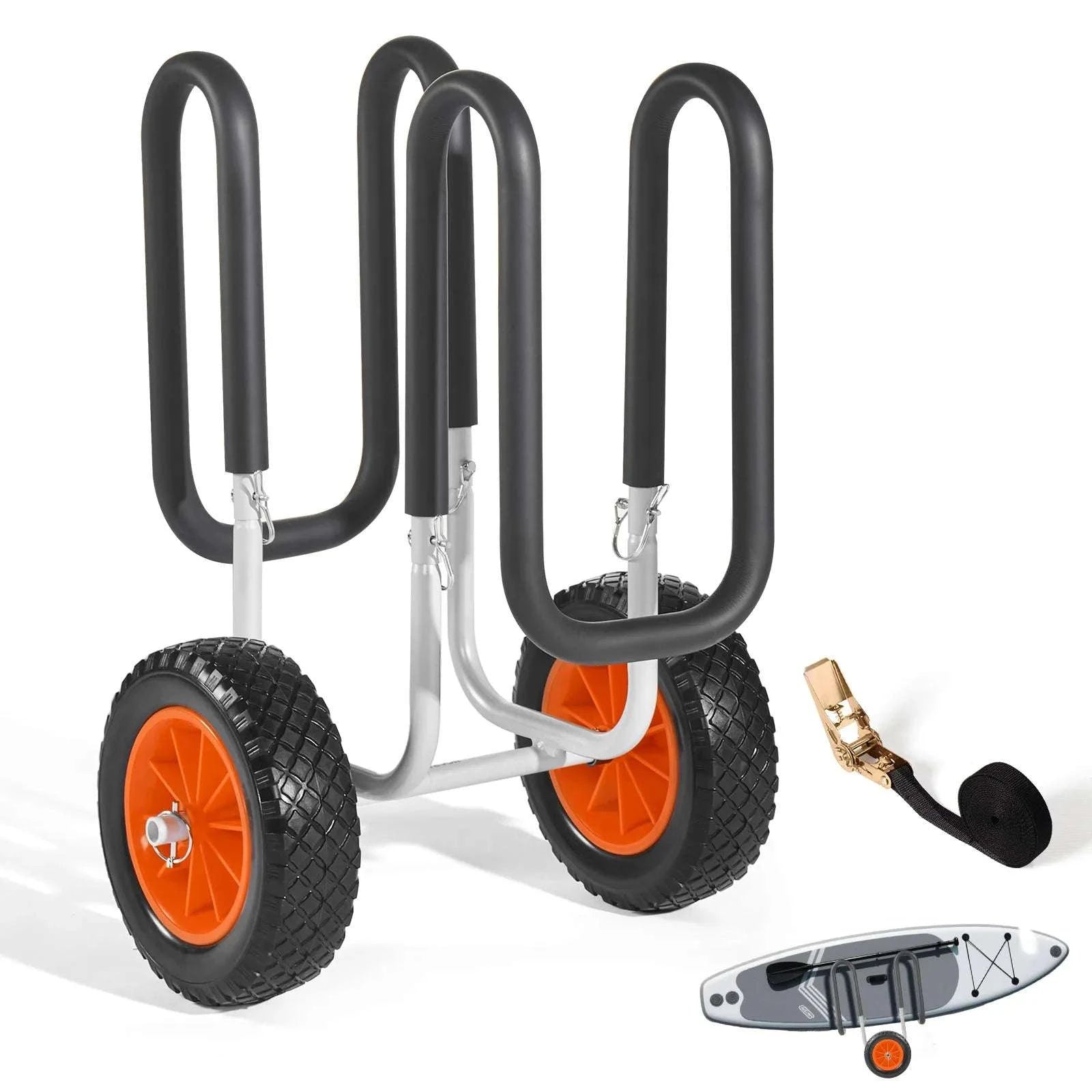 Kayak Cart with 10in Solid Tires & 150 lbs Capacity Trolley-150 lbs / United States