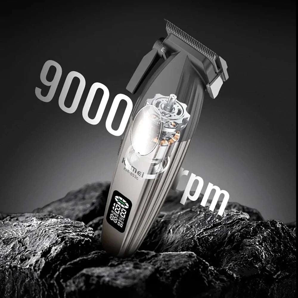Kemei KM-8536 Cordless Hair Clipper & Trimmer Set with LCD Display-with box