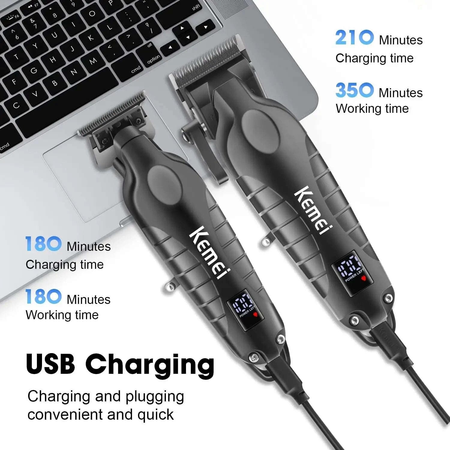 Kemei Professional Hair Clipper Kit for Men-km-1102 nox box