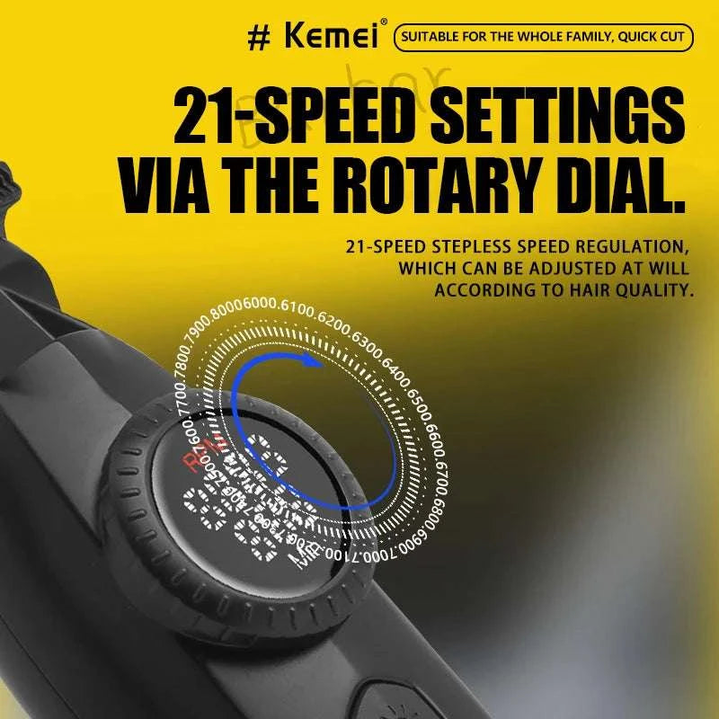 Kemei Professional Hair Clipper & Trimmer Set LCD Zero Gap-KM-18671868