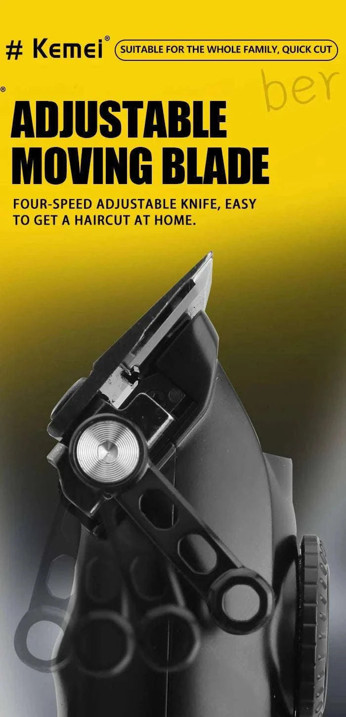 Kemei Professional Hair Clipper & Trimmer Set LCD Zero Gap-KM-18671868