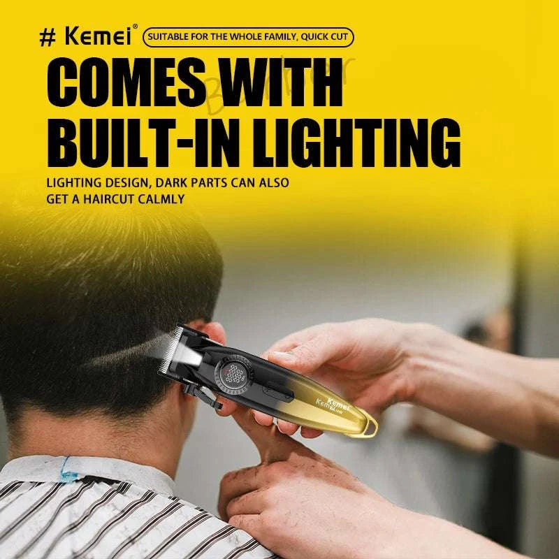 Kemei Professional Hair Clipper & Trimmer Set LCD Zero Gap-KM-18671868