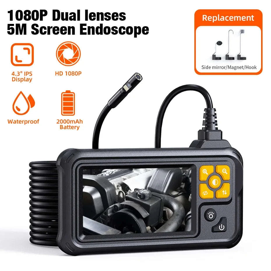 KERUI 4.3-Inch IPS Inspection Borescope Camera, 1080P, IP67-Single Lens / United States / 1m