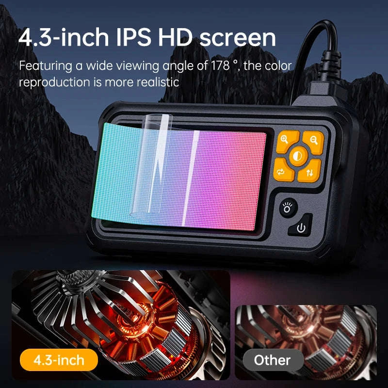 KERUI 4.3-Inch IPS Inspection Borescope Camera, 1080P, IP67-Single Lens / United States / 1m