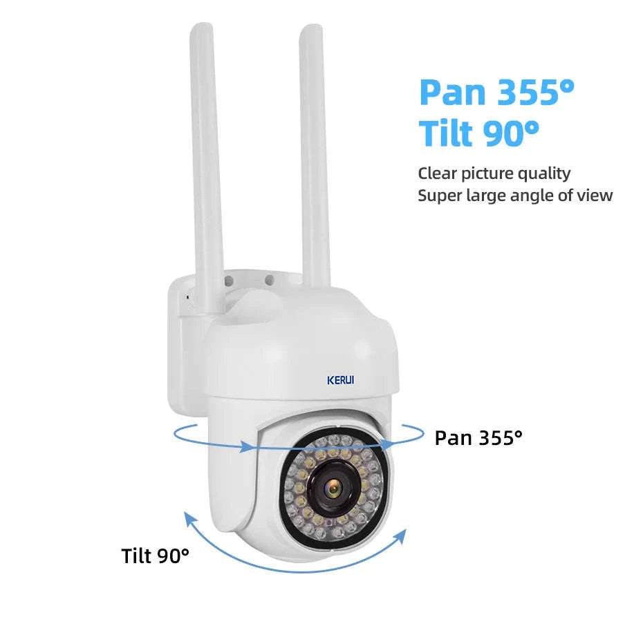 KERUI 5MP WiFi Outdoor Security Camera with Auto Tracking-1 pcs / US Plug / United States
