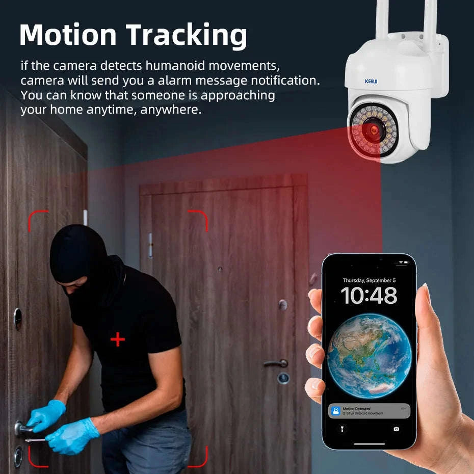 KERUI 5MP WiFi Outdoor Security Camera with Auto Tracking-1 pcs / US Plug / United States