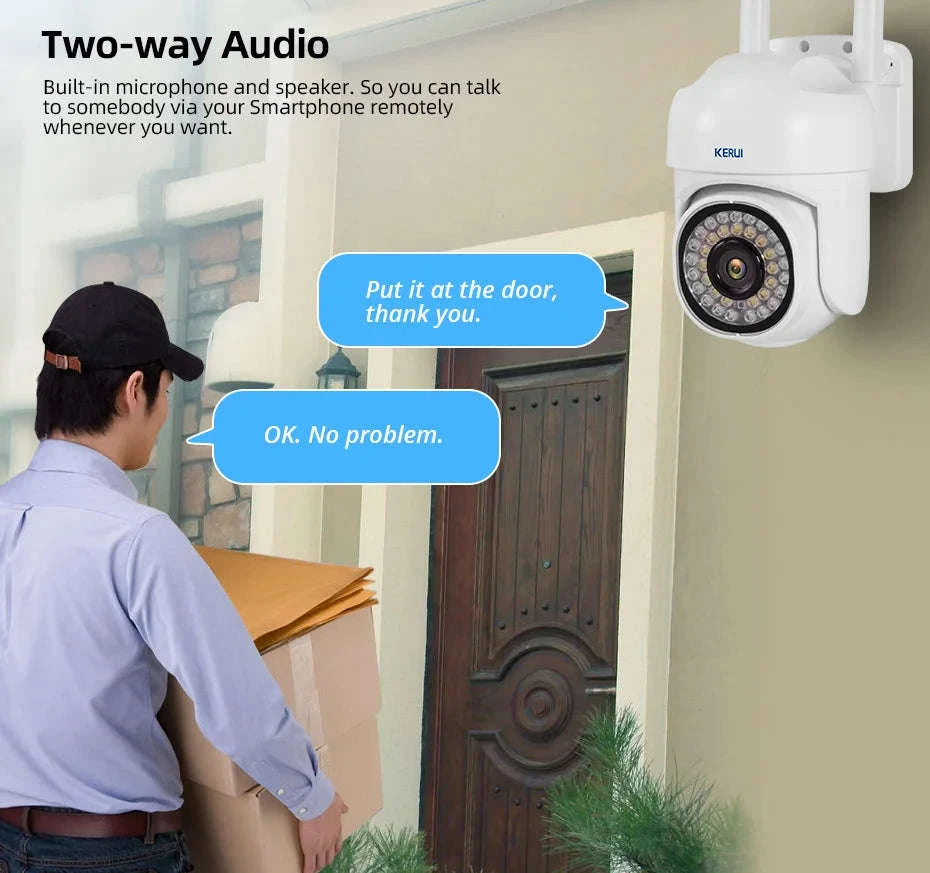 KERUI 5MP WiFi Outdoor Security Camera with Auto Tracking-1 pcs / US Plug / United States