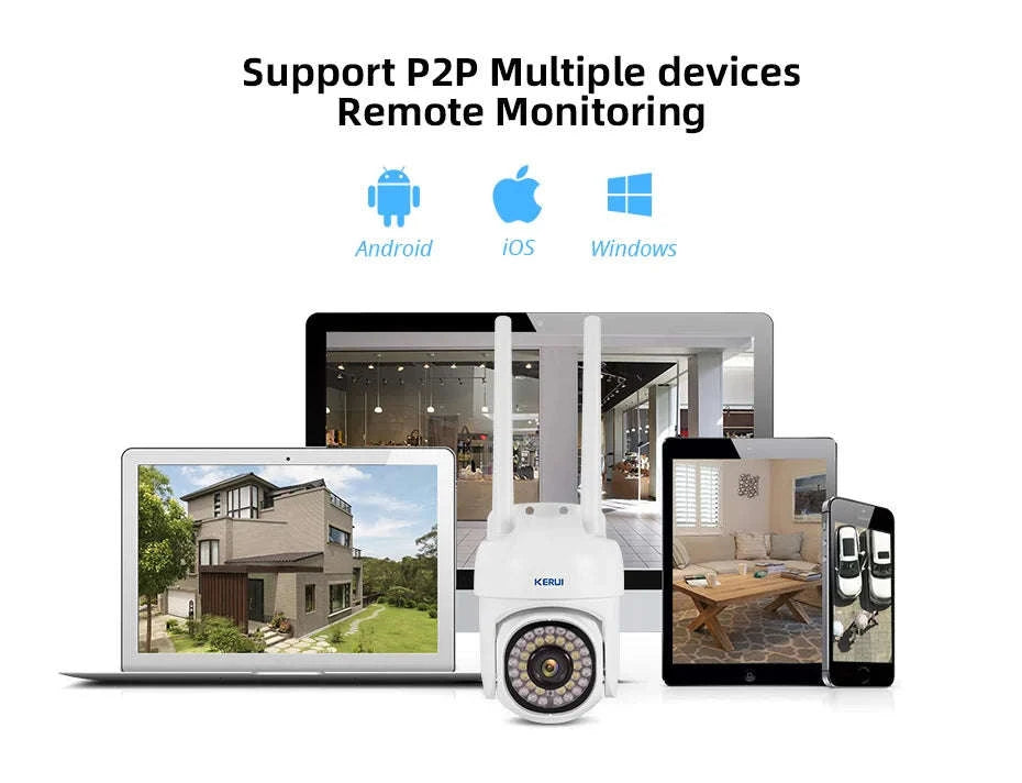 KERUI 5MP WiFi Outdoor Security Camera with Auto Tracking-1 pcs / US Plug / United States