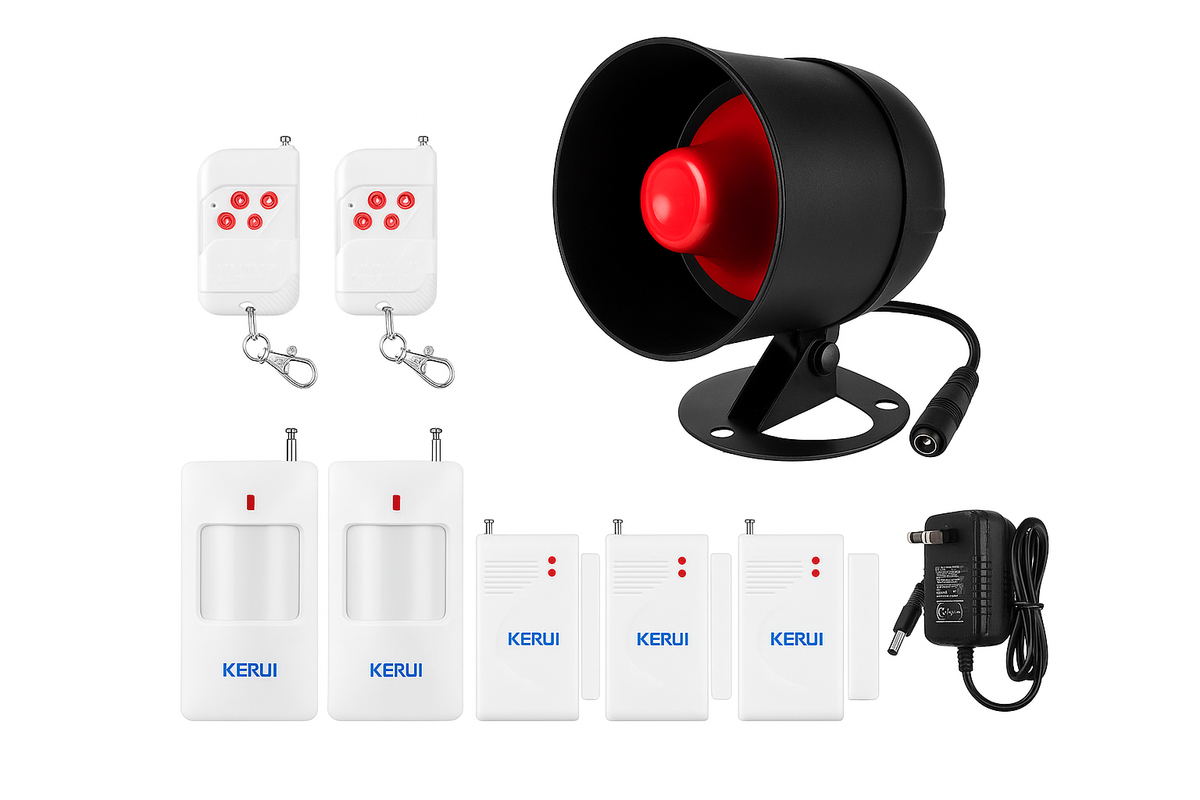Wireless Home Security Alarm System Kit with Siren, Sensors and Remote