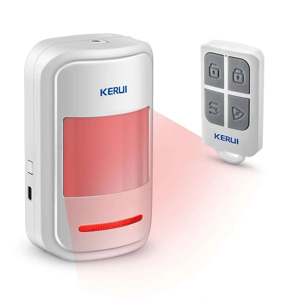 KERUI Wireless PIR Motion Sensor Alarm with Remote, 433MHz-1 PIR Alarm 1 Remote / United States