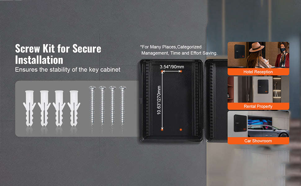 Key Cabinet Lock Box with Adjustable Racks-100PCS / spain