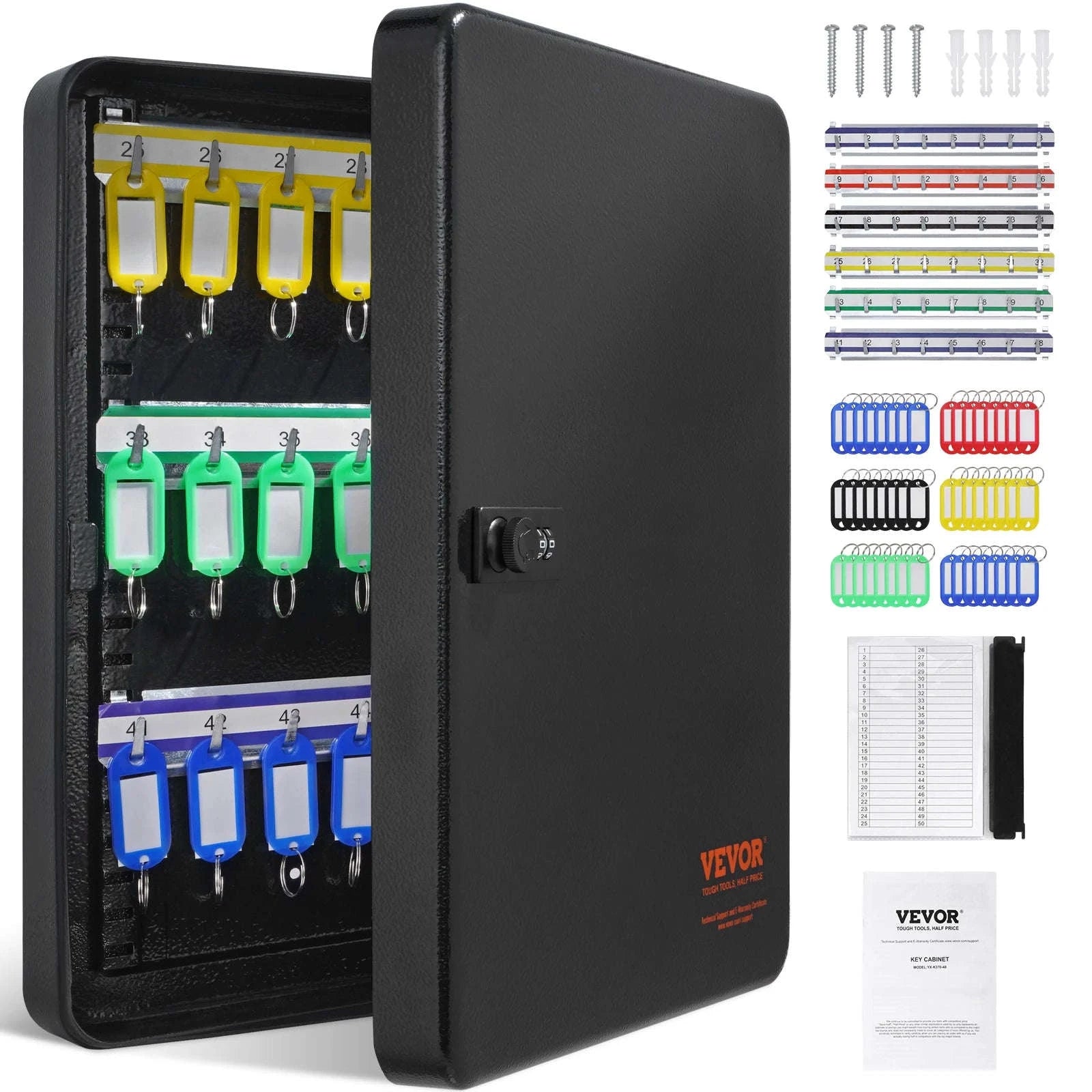 Key Cabinet Lock Box with Adjustable Racks-100PCS / spain