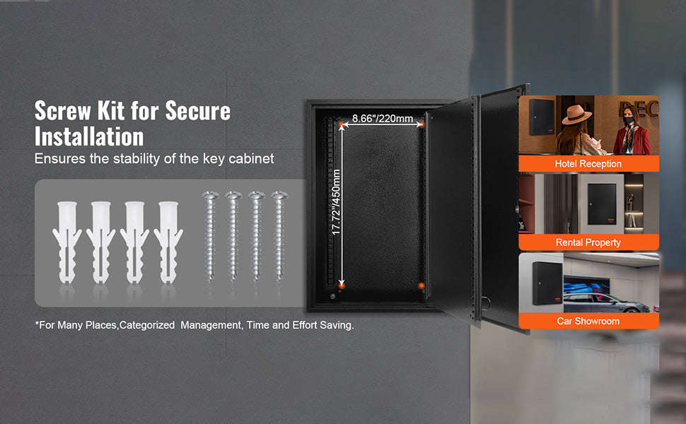 Key Cabinet Lock Box with Adjustable Racks-100PCS / spain