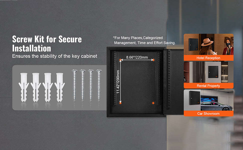 Key Cabinet Lock Box with Adjustable Racks-100PCS / spain