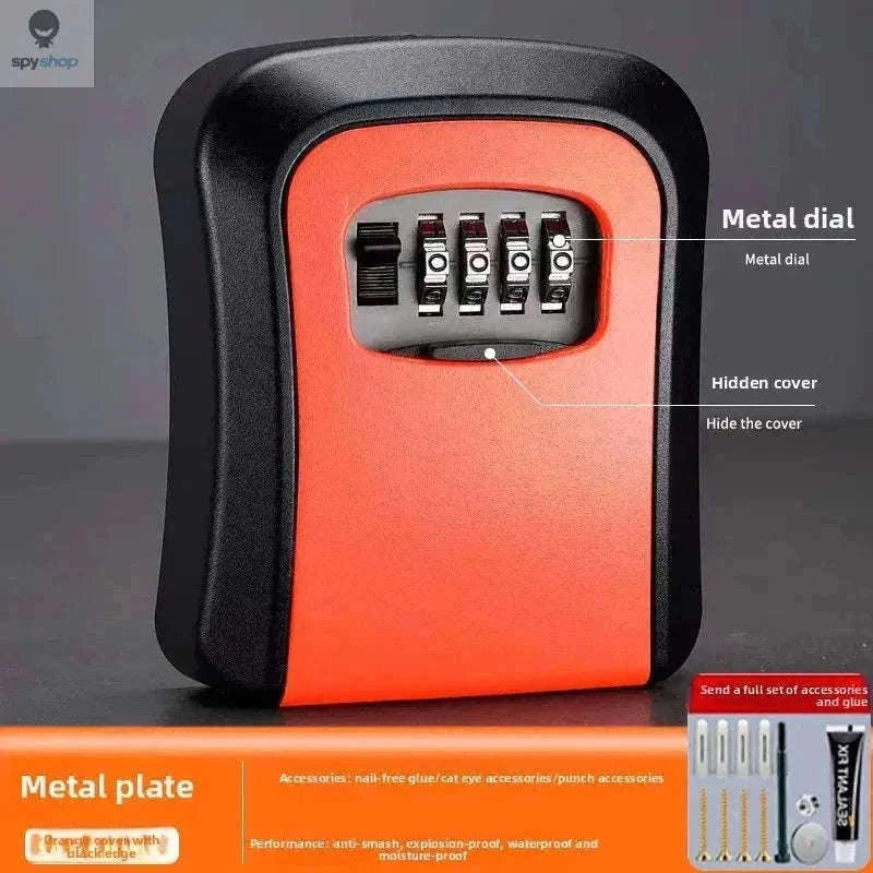 Key Keeper Combination Lock Box with 4-Digit Access-Blue   large