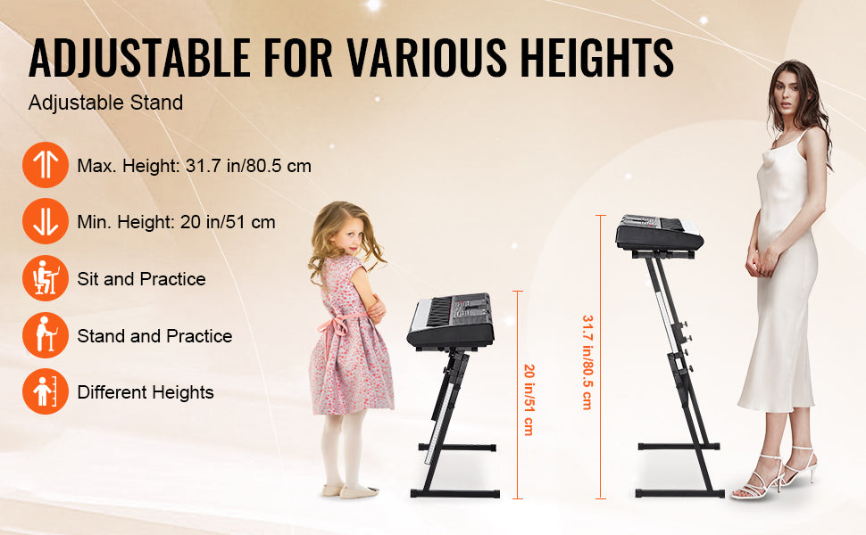 SucceBuy 61 Key Digital Keyboard Piano Electric Portable Piano 200 Tones 200 Rhythms or 600 Tones 500 Rhythms for Beginner Use