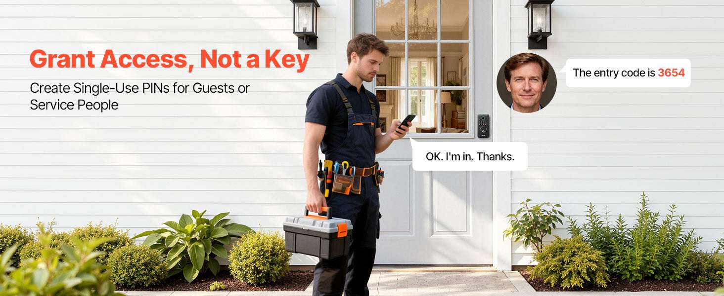 Keyless Entry Door Lock with Keypad, Auto-Lock & User Codes-VE10 Black / United States
