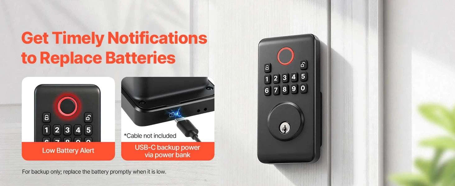 Keyless Entry Door Lock with Keypad, Auto-Lock & User Codes-VE10 Black / United States
