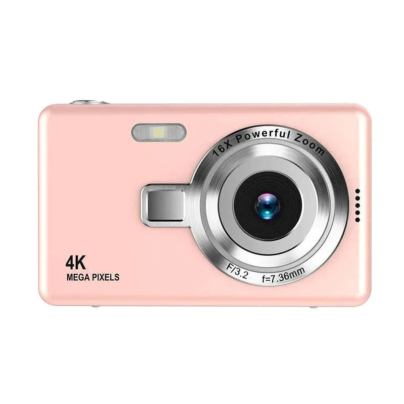 Kid CCD 1080P Digital Camera 96MP Autofocus Vlogging Camera 16X Zoom Video Camcorder 2.4 Inch IPS Screen for Adult Photography-Gray (standard)