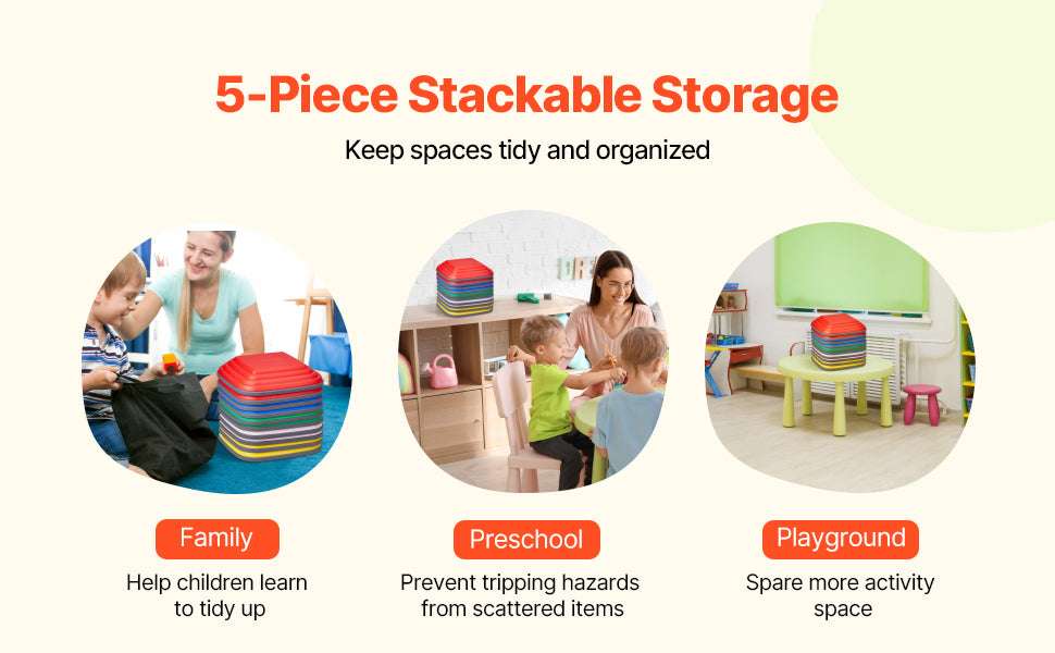 Kids Balance Stepping Stones Set (10 PCS) Non-Slip Sensory Play-10PCS / United States