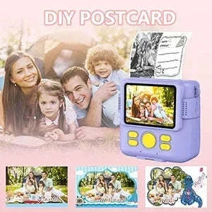 Kids Camera Instant Print with 1080P Video and 32GB Card-ABS681-Blue 32G