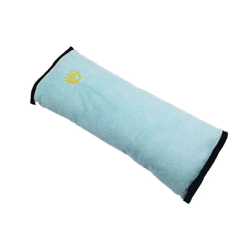 Kids Car Seat Belt Pillow Cushion for Softer Travel-Blue 1pc