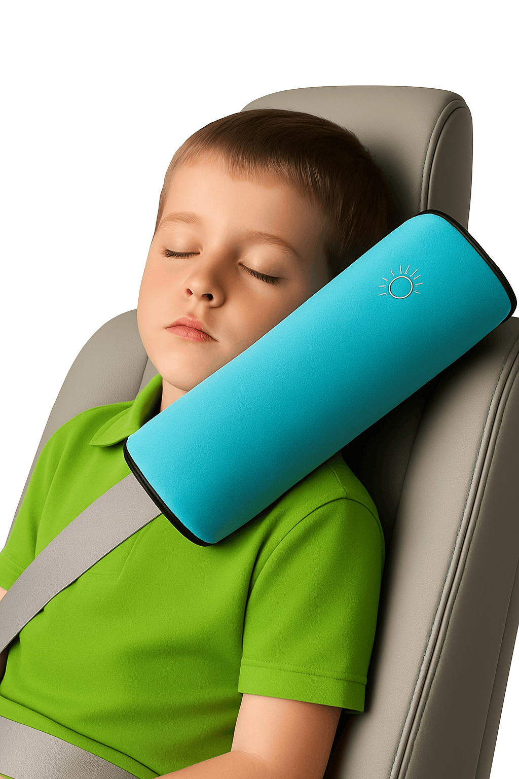 Kids Car Seat Belt Pillow Cushion for Softer Travel-Blue 1pc