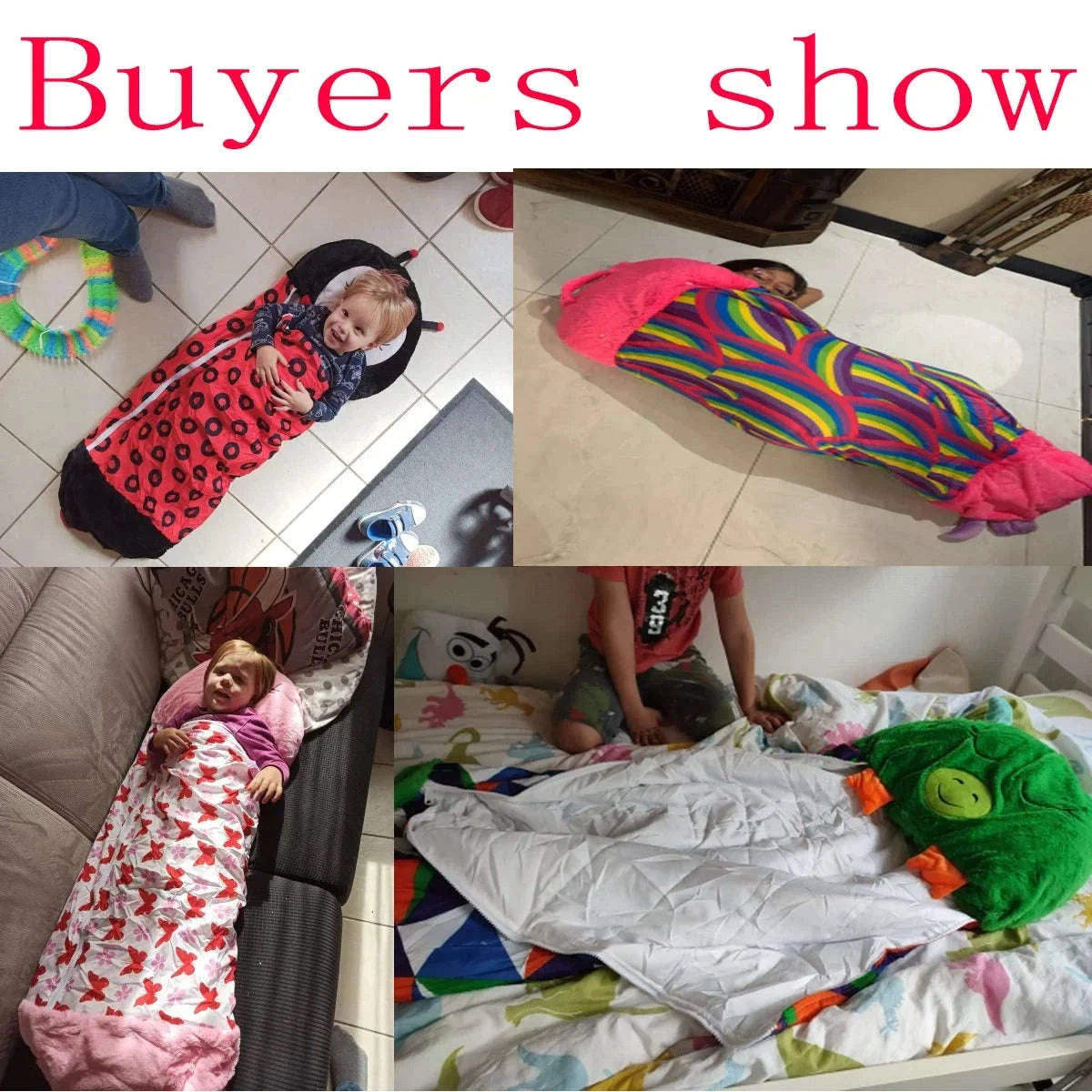 Kids Cartoon Animal Sleeping Bag-pink cat / 180x70cm