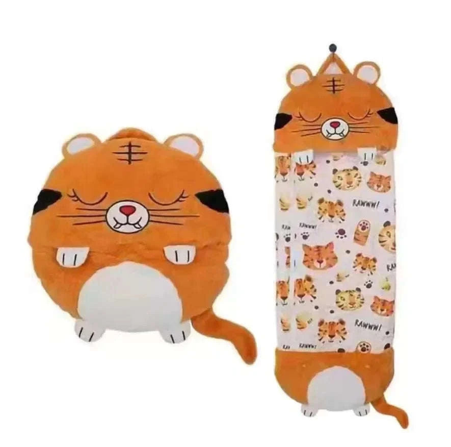 Kids Cartoon Animal Sleeping Bag-pink cat / 180x70cm