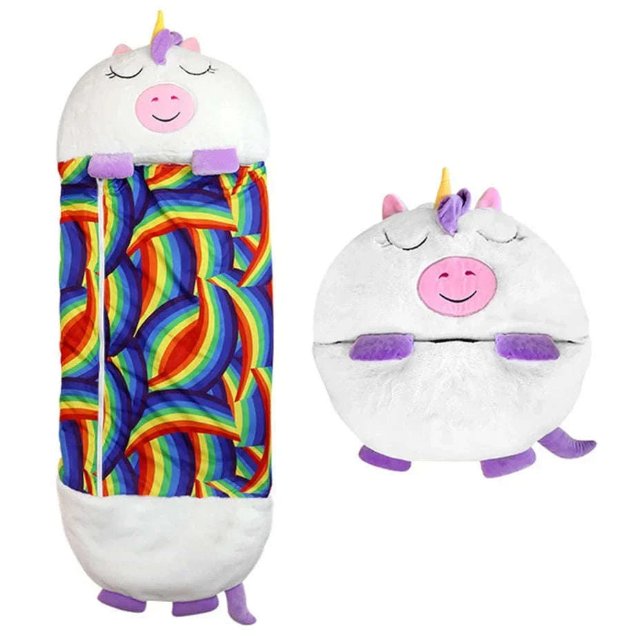 Kids Cartoon Animal Sleeping Bag-pink cat / 180x70cm