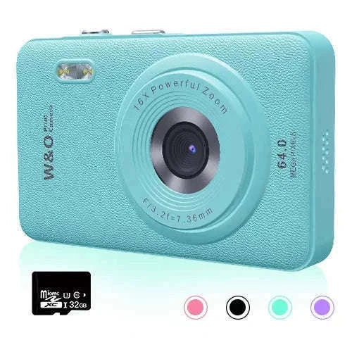 Kids Digital Camera 1080P with 16X Zoom and 32GB Card-PURPLE / United States