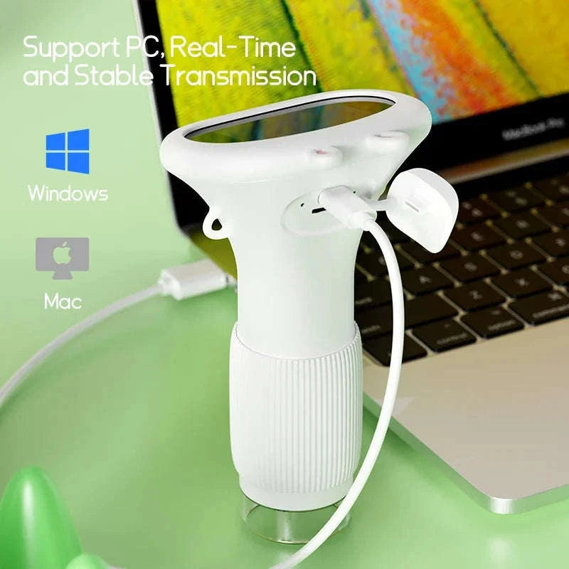 Kids Digital Microscope with 2-Inch Screen and 1000x Zoom-Yellow / 1000X