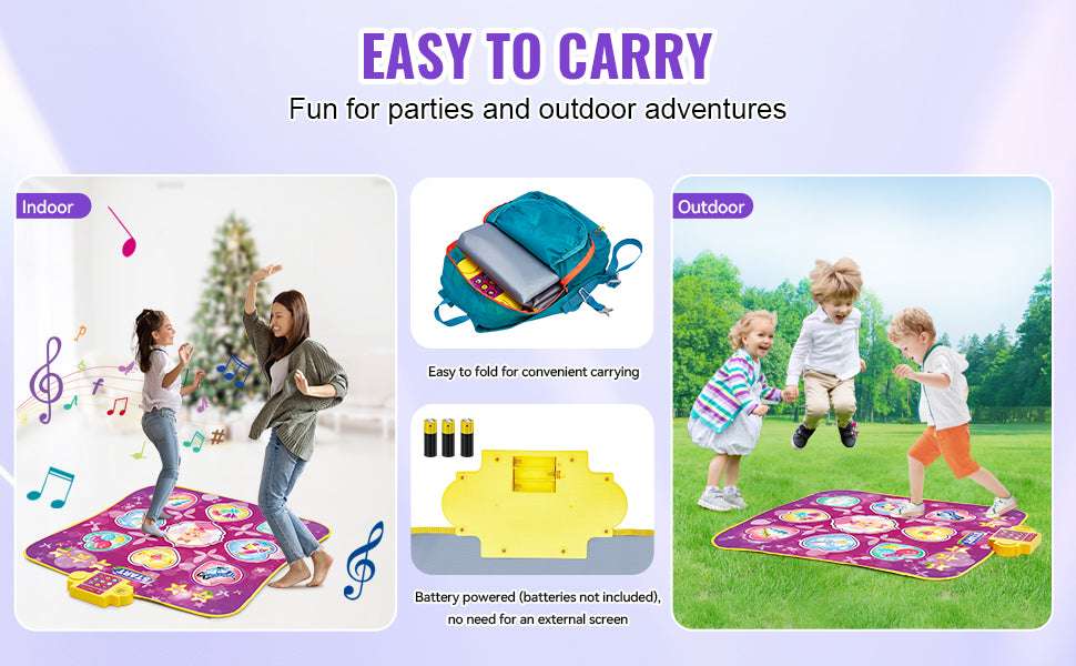 Kids Electronic Dance Mat with 9 Buttons, 3 Modes & 8 Levels-1pc / United States