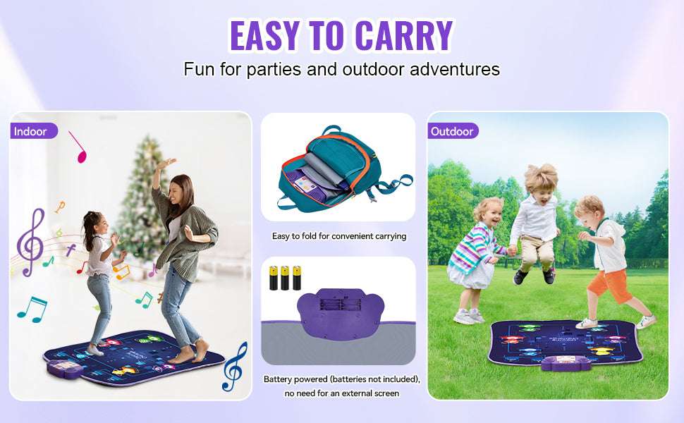 Kids Electronic Dance Mat with Bluetooth & 5 Play Modes-6-Button / United States