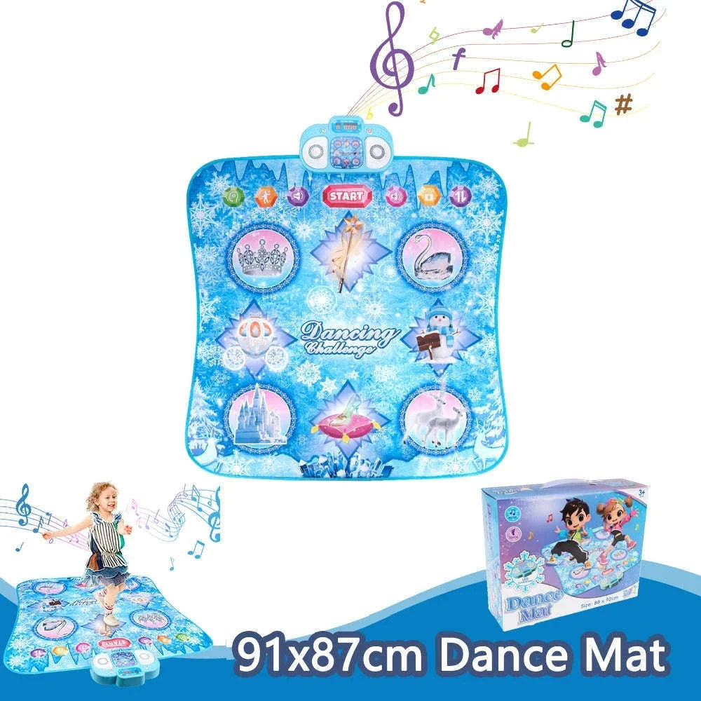 Kids Electronic Dance Mat with Double Player Mode-91x87cm Pink-no box / China Mainland