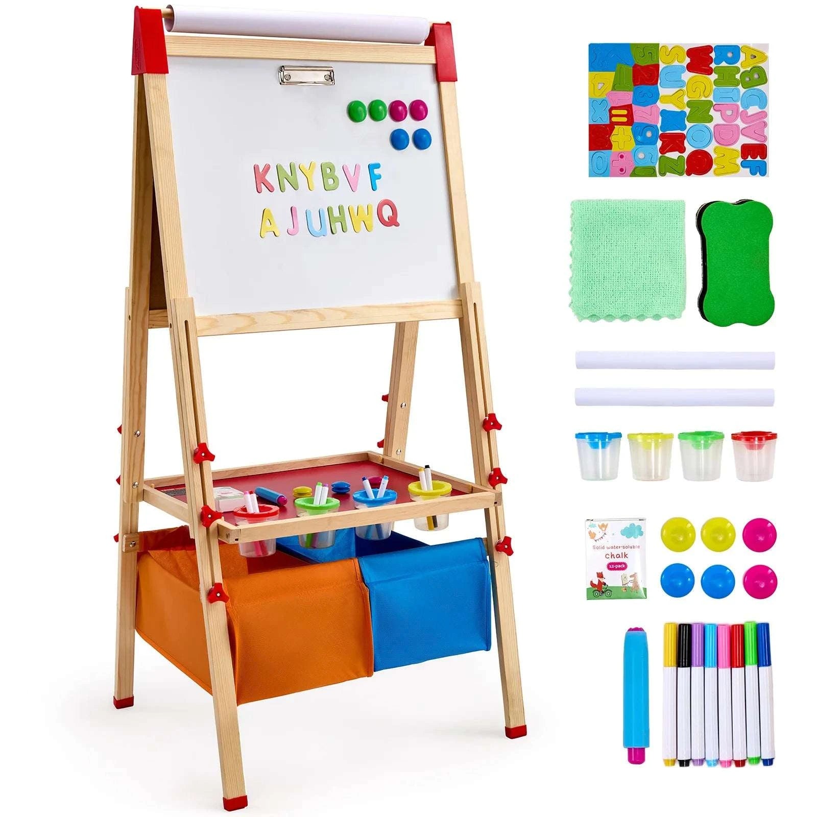Kids Magnetic Art Easel Drawing Board with Adjustable Height Set-1PC / United States
