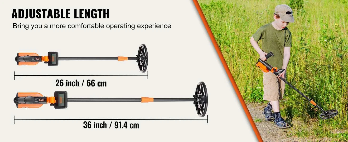 Kids Metal Detector 6" Waterproof Coil with LCD & Adjustable Handle-6 Inch Search Coil / france