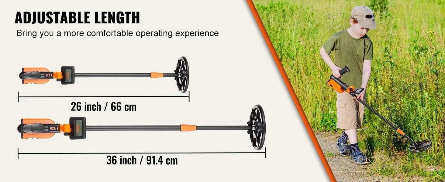 Kids Metal Detector 6" Waterproof Coil with LCD & Adjustable Handle-6 Inch Search Coil / france